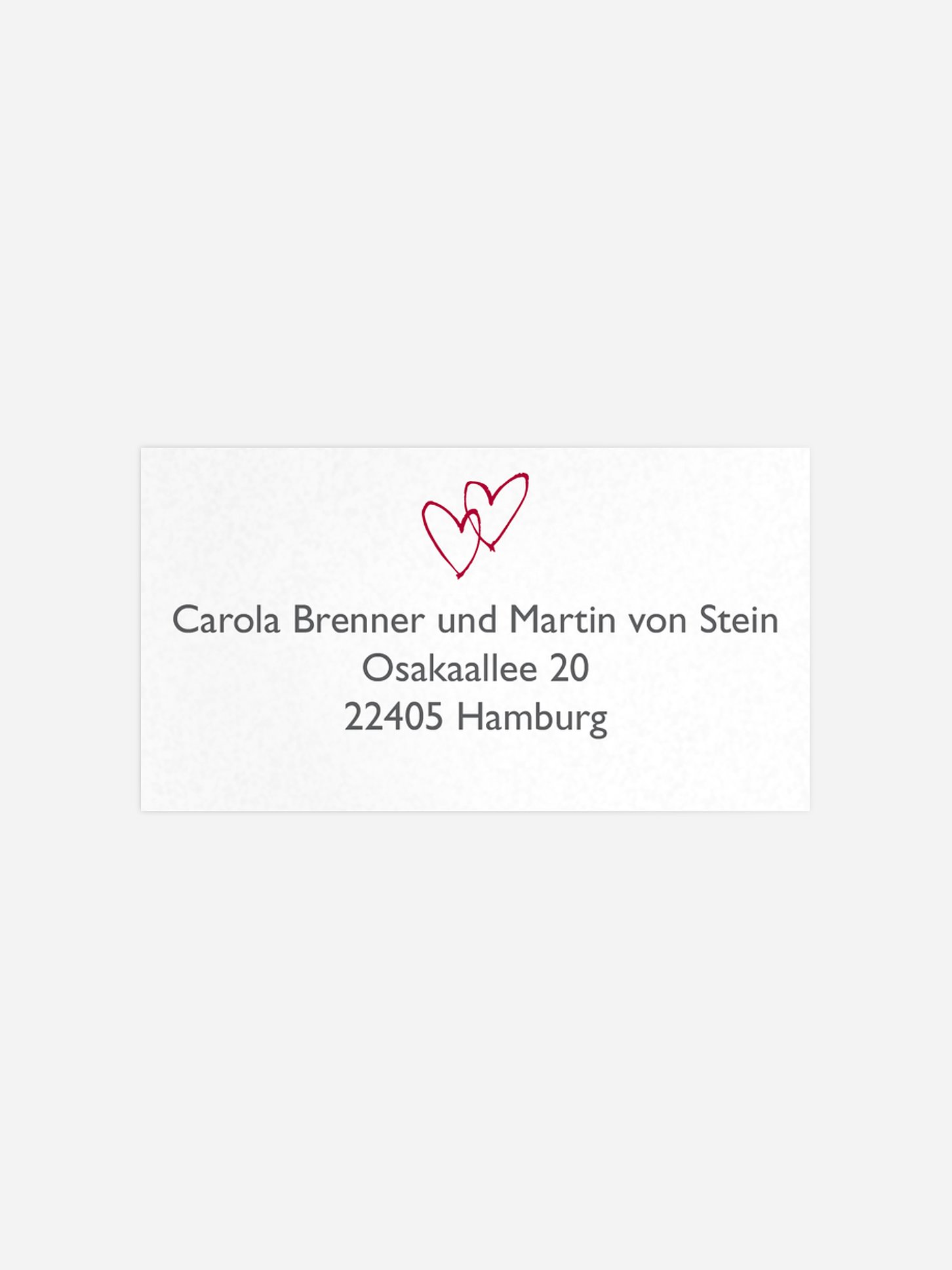 Empfängeraufkleber Herz