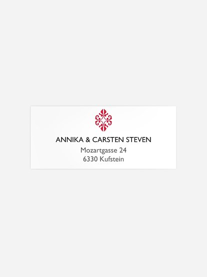 Absenderaufkleber Geburtstag Ornament