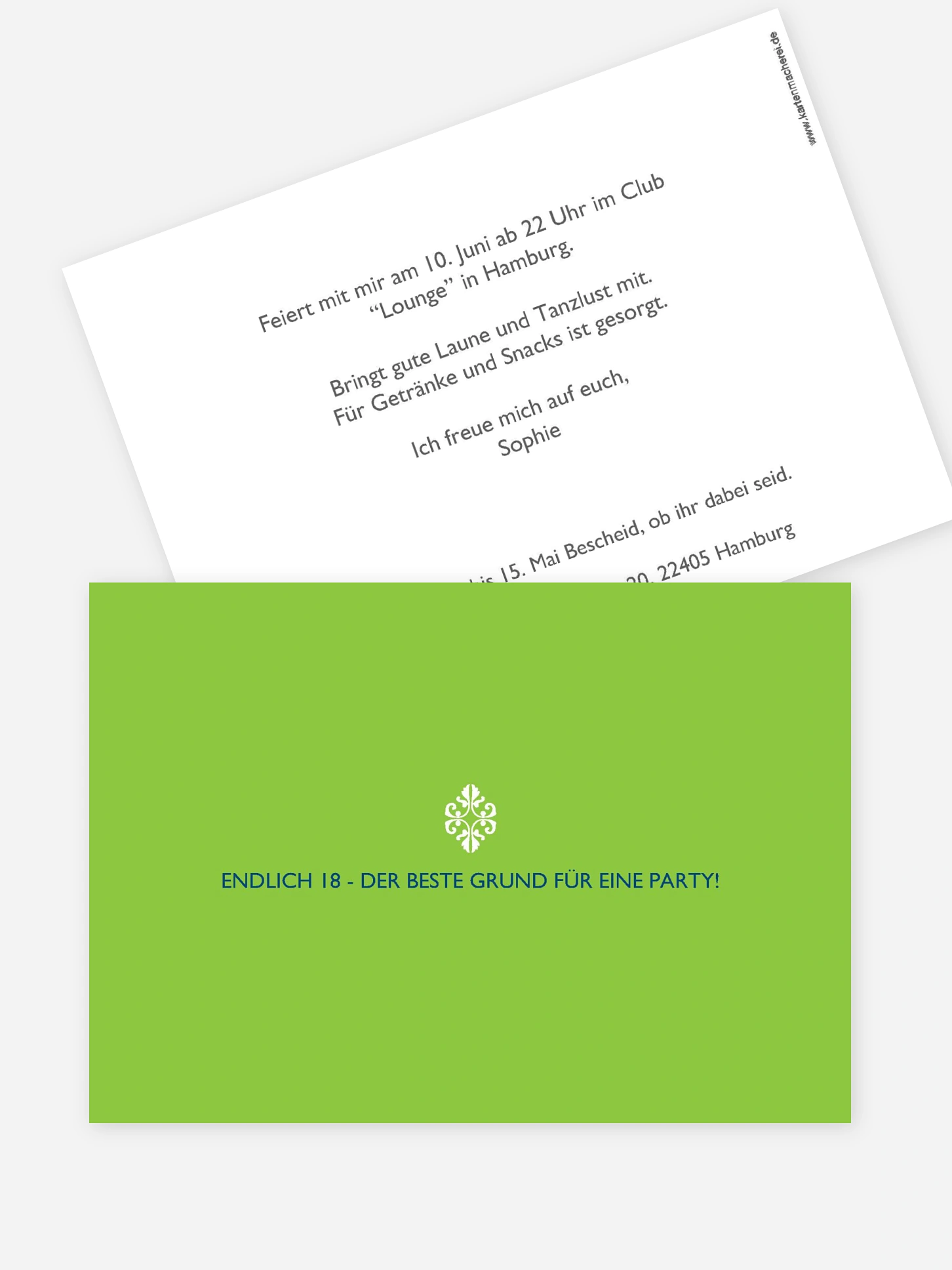 Einladung 18. Geburtstag Ornament