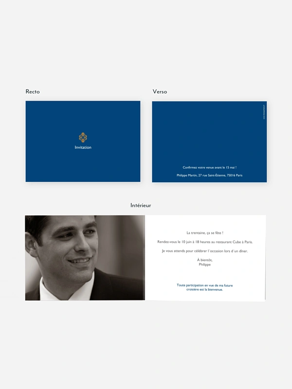 invitation anniversaire 30 Ornement