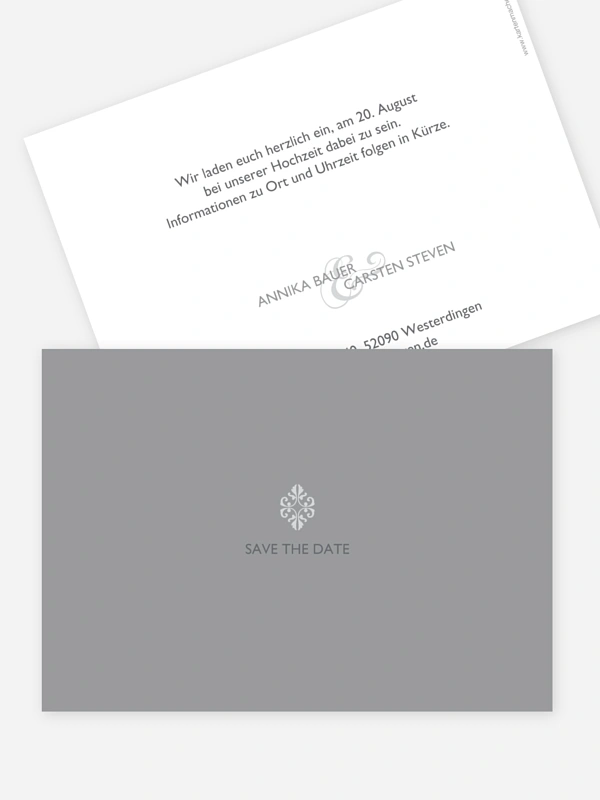 Save-the-Date Karte Ornament