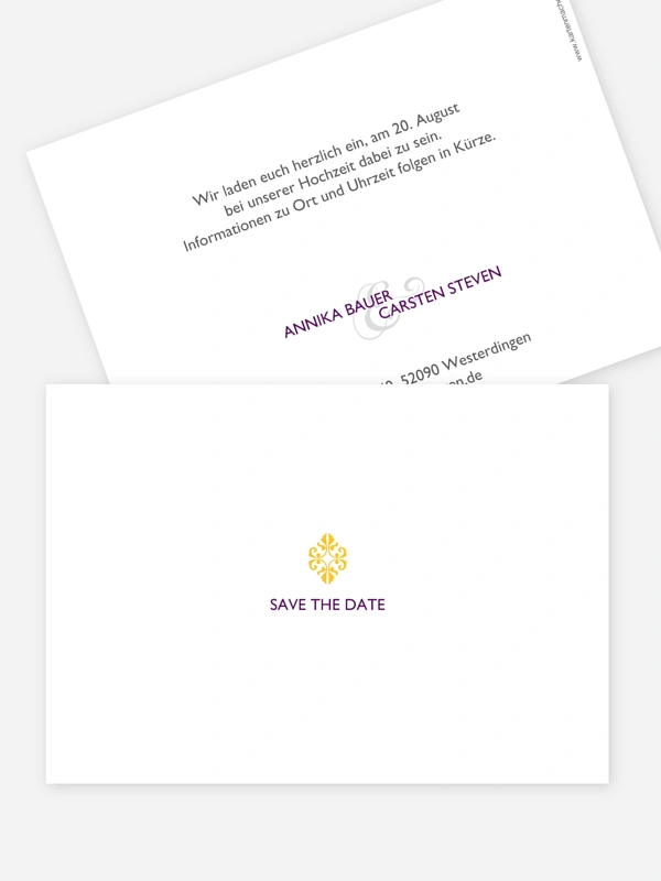 Save-the-Date Karte Ornament