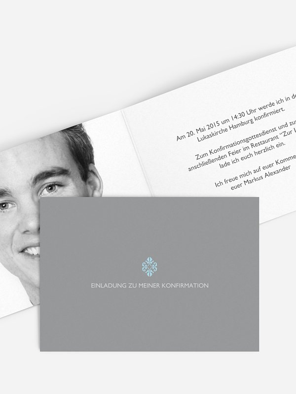 Konfirmationseinladung Ornament
