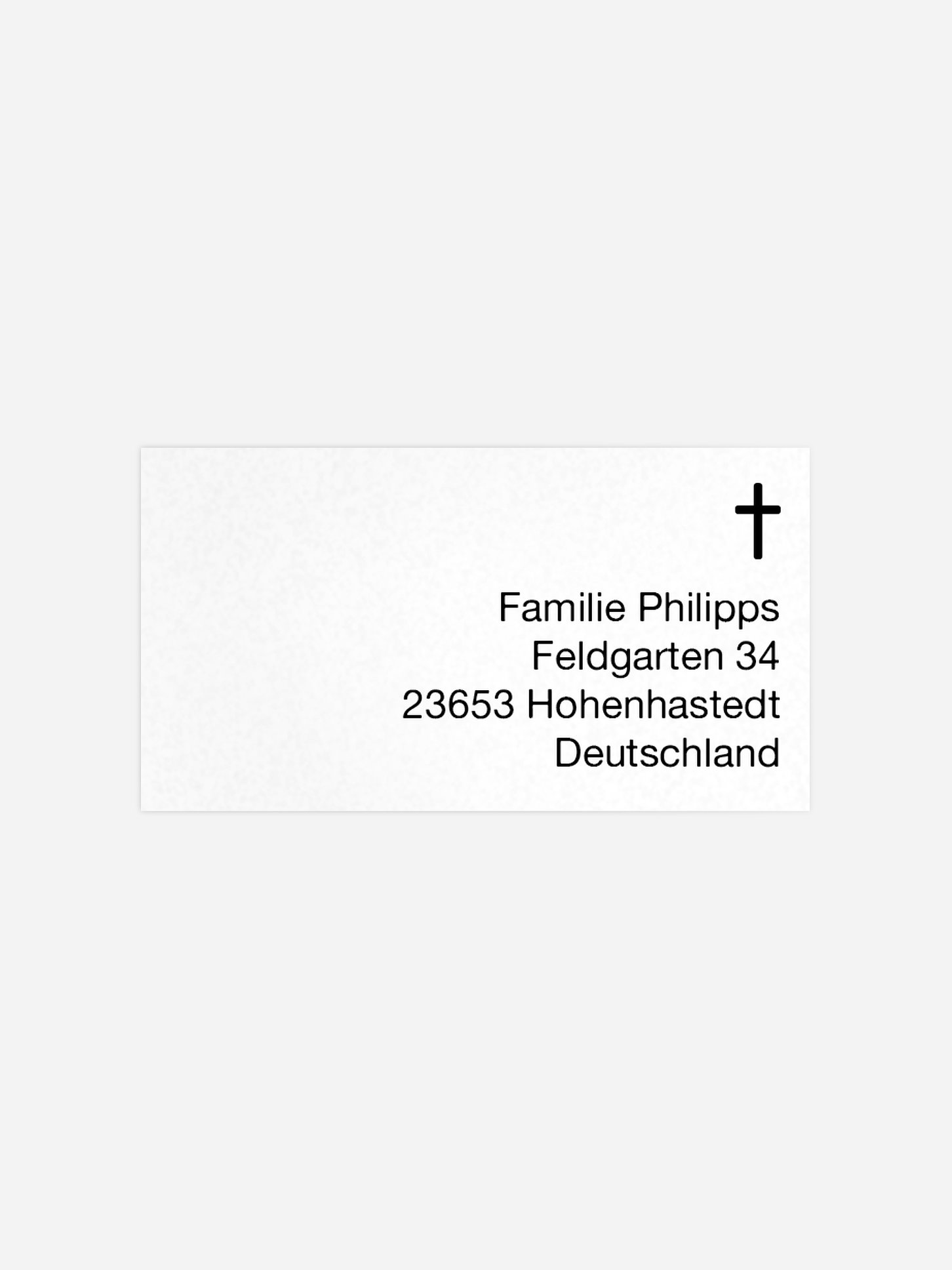 Empfängeraufkleber Trauer Farblich