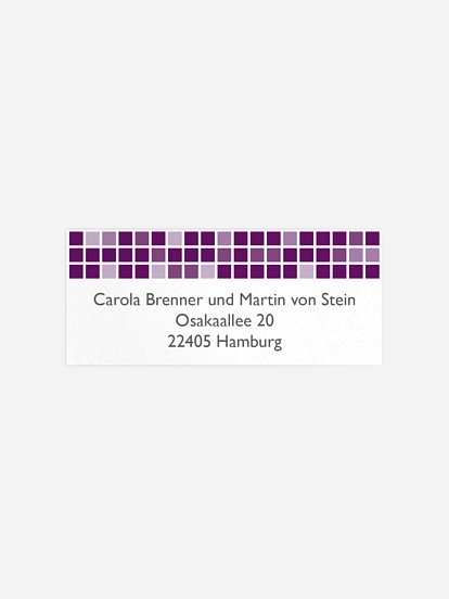 Absenderaufkleber Mosaik