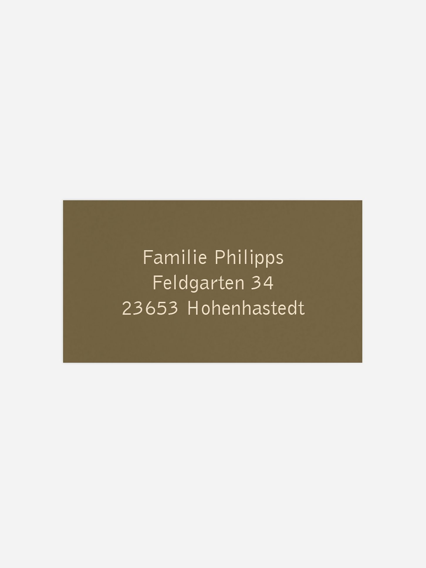 Empfängeraufkleber Trauer Freiraum