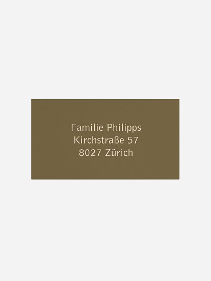 Empfängeraufkleber Trauer Freiraum