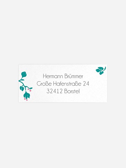 Absenderaufkleber Party Blattzart