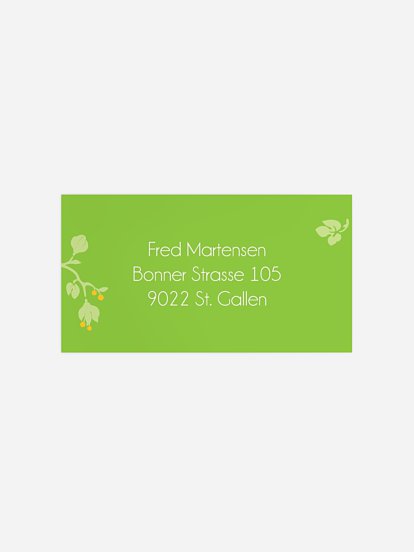 Empfängeraufkleber Party Blattzart