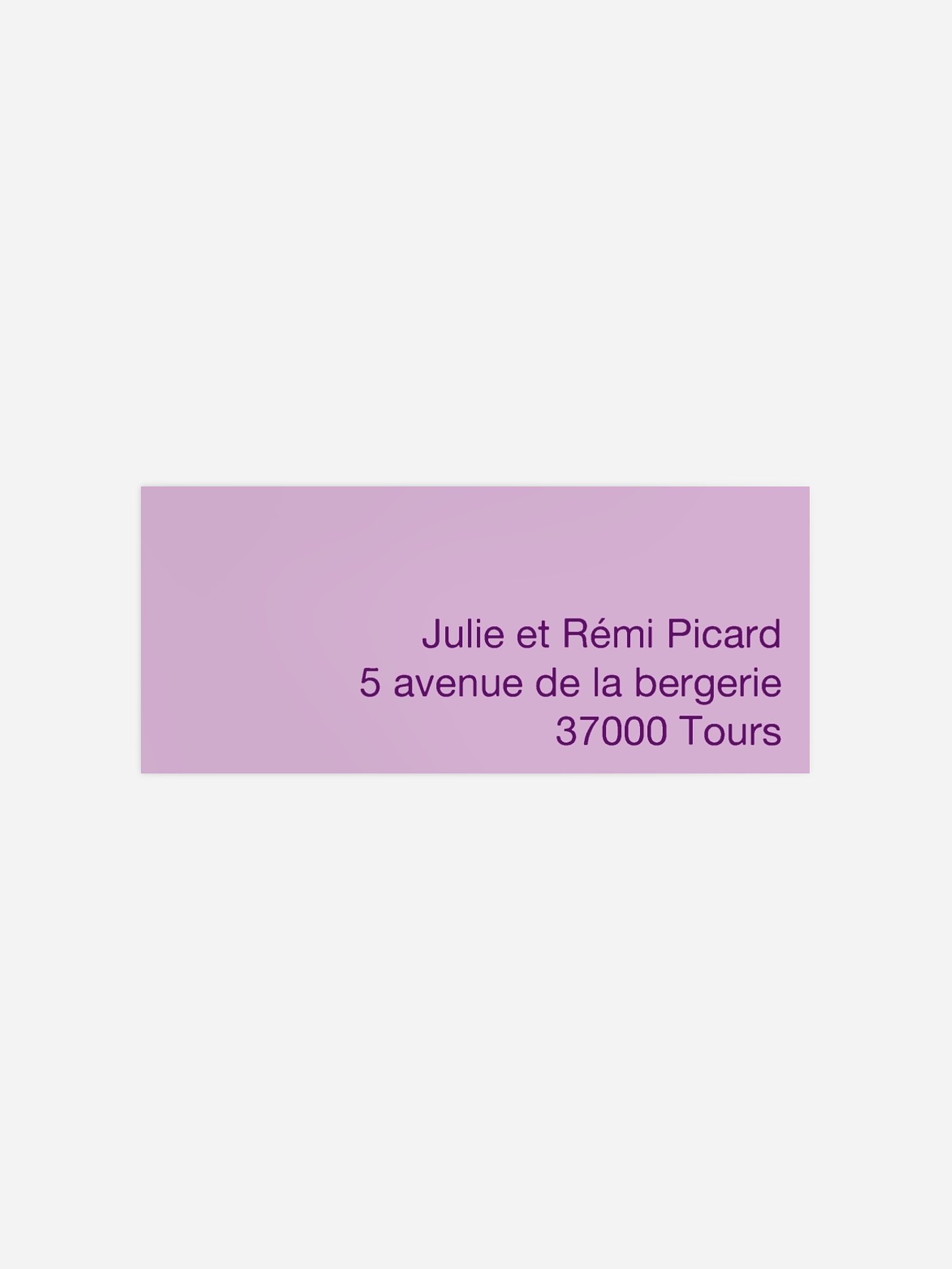 Étiquette expéditeur naissance À la lettre