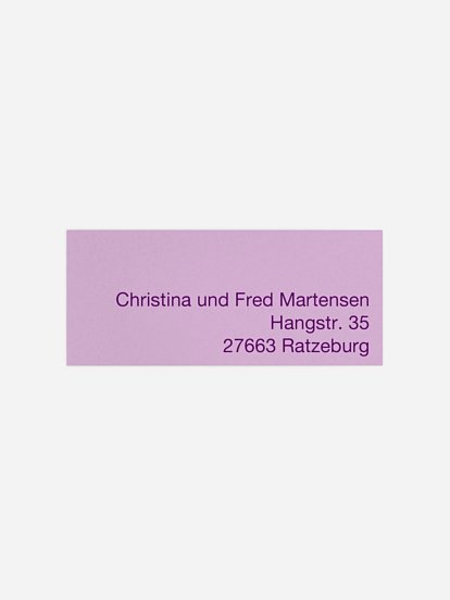 Absenderaufkleber Geburt Wortstark
