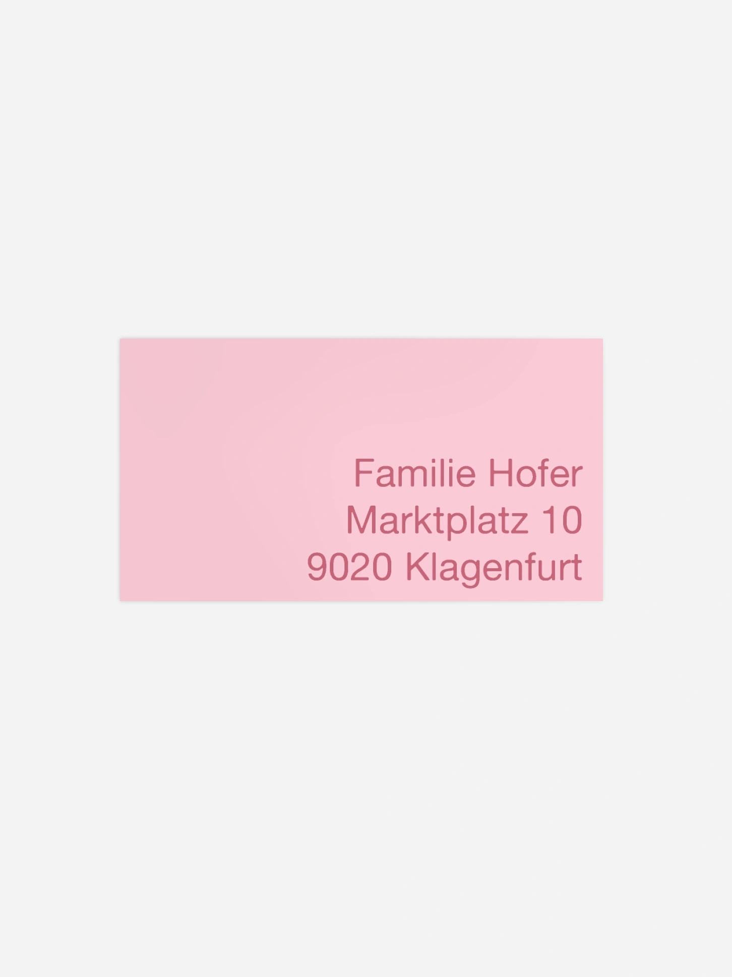 Empfängeraufkleber Geburt Wortstark