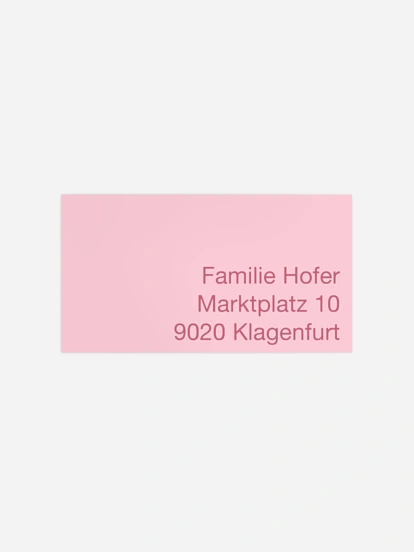 Empfängeraufkleber Geburt Wortstark