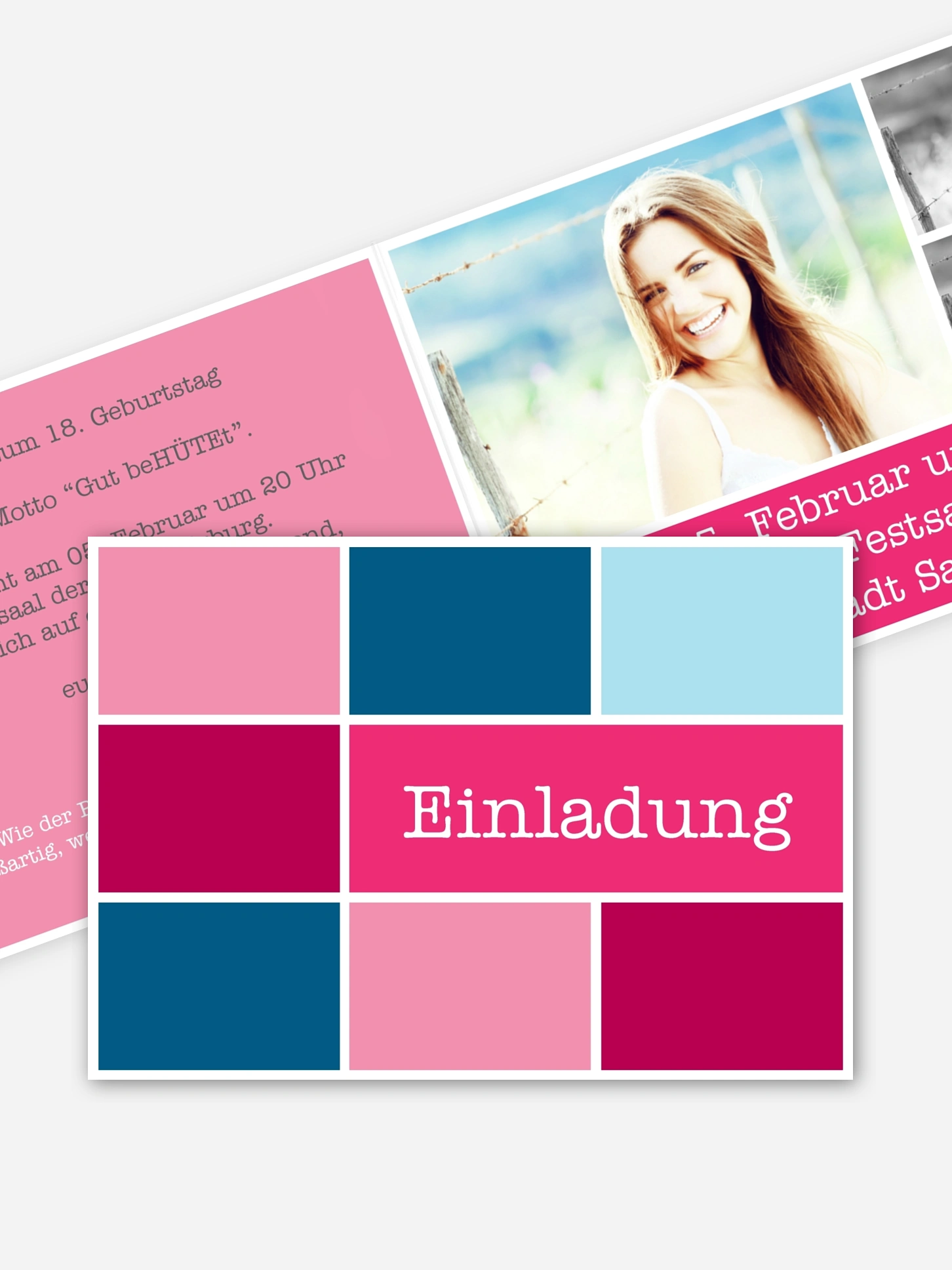 Einladung 18. Geburtstag Würfel