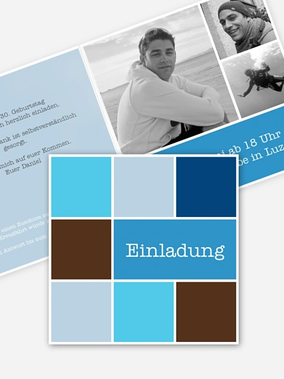 Einladung 30. Geburtstag Würfel