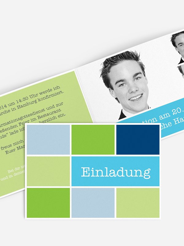 Konfirmationseinladung Würfel