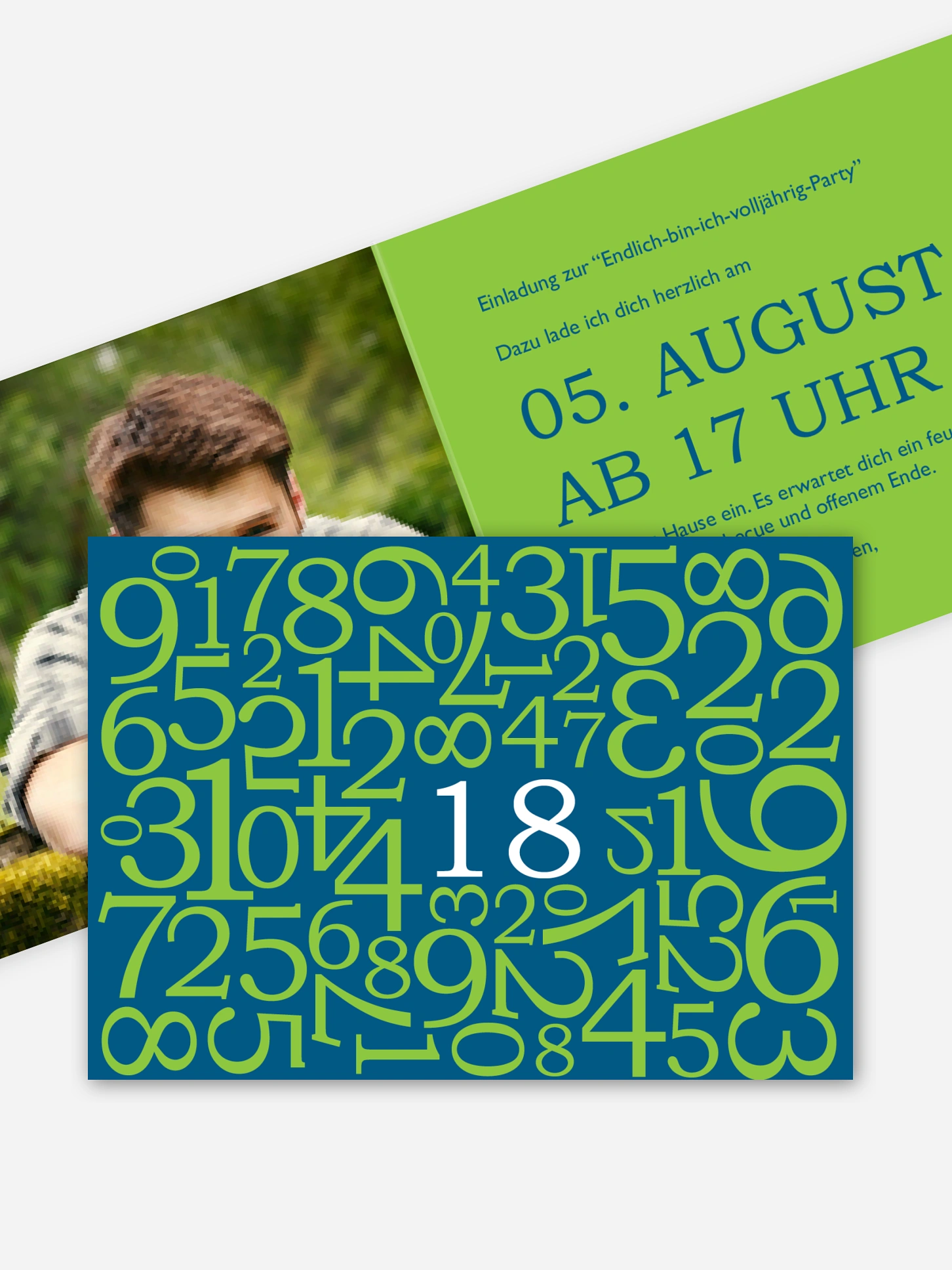 Einladung 18. Geburtstag Zahlen