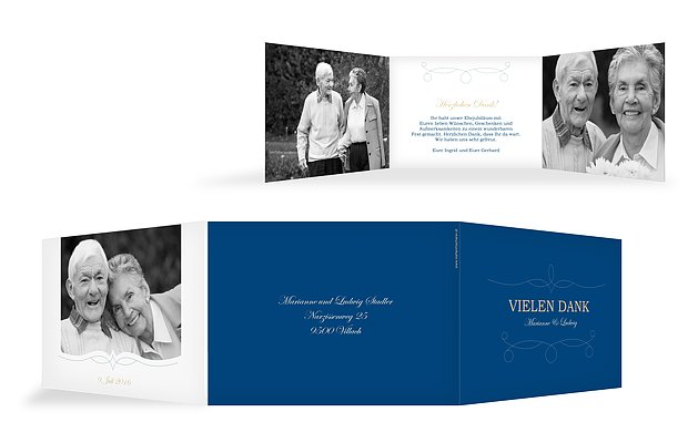 Danksagung zur Goldenen Hochzeit Feinart