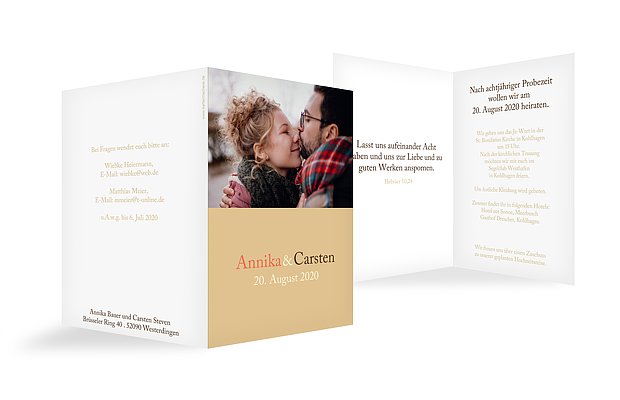 Hochzeitseinladung Zweisam