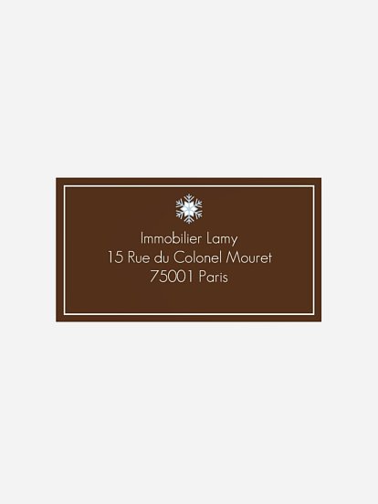 Étiquette destinataire voeux entreprise Classique