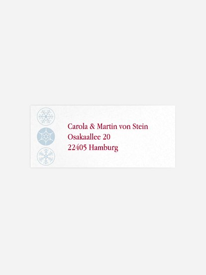 Absenderaufkleber geschäftl. Weihnachten Kristalle