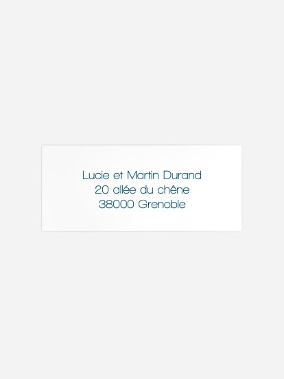 Étiquette expéditeur voeux 365 jours