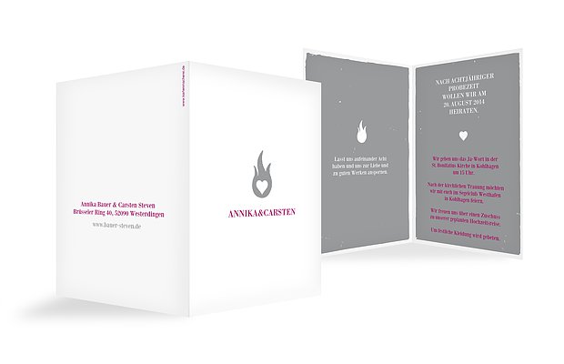 Hochzeitseinladung Flamme