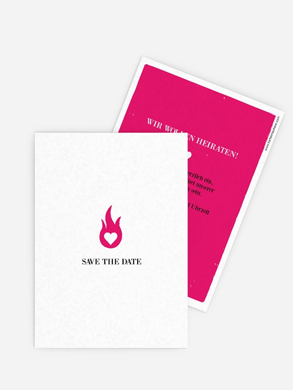 Save-the-Date Karte "Flamme"