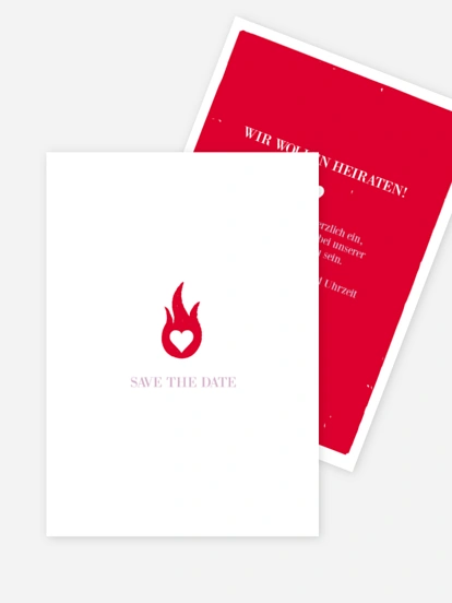 Hochzeitseinladung "Flamme"
