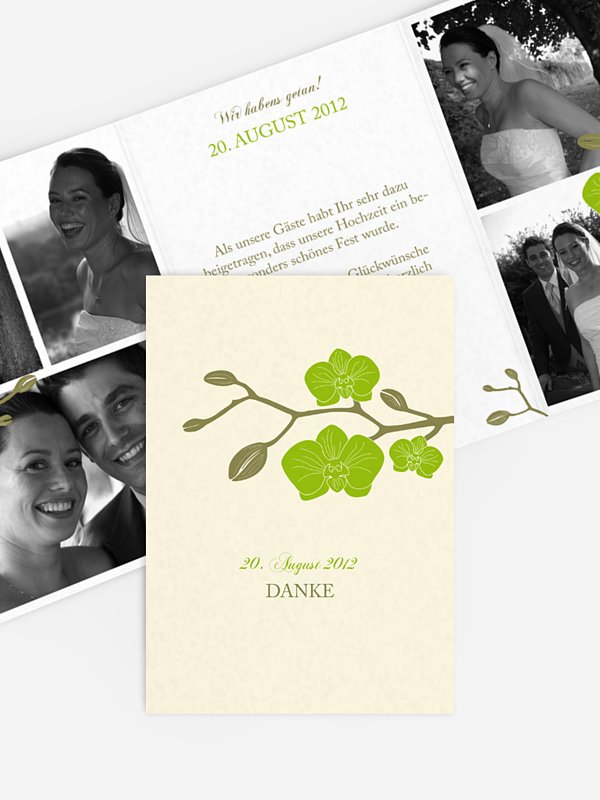 Dankeskarte Hochzeit Orchidee
