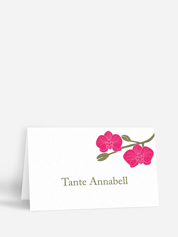 Tischkarte Hochzeit Orchidee