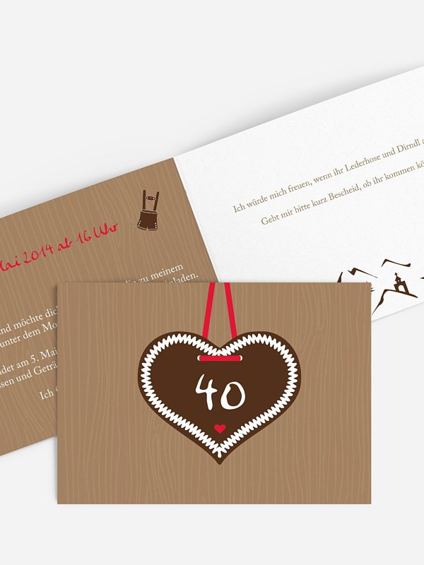 Einladung 40. Geburtstag Zünftig