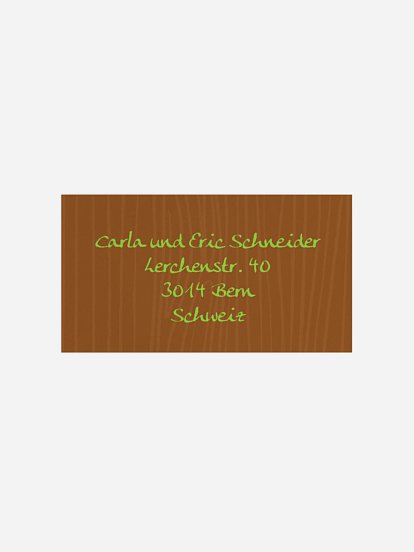 Empfängeraufkleber Silberhochzeit Zünftig