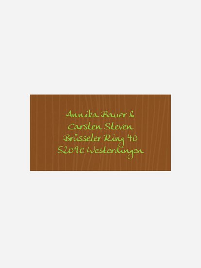 Empfängeraufkleber Silberhochzeit Zünftig