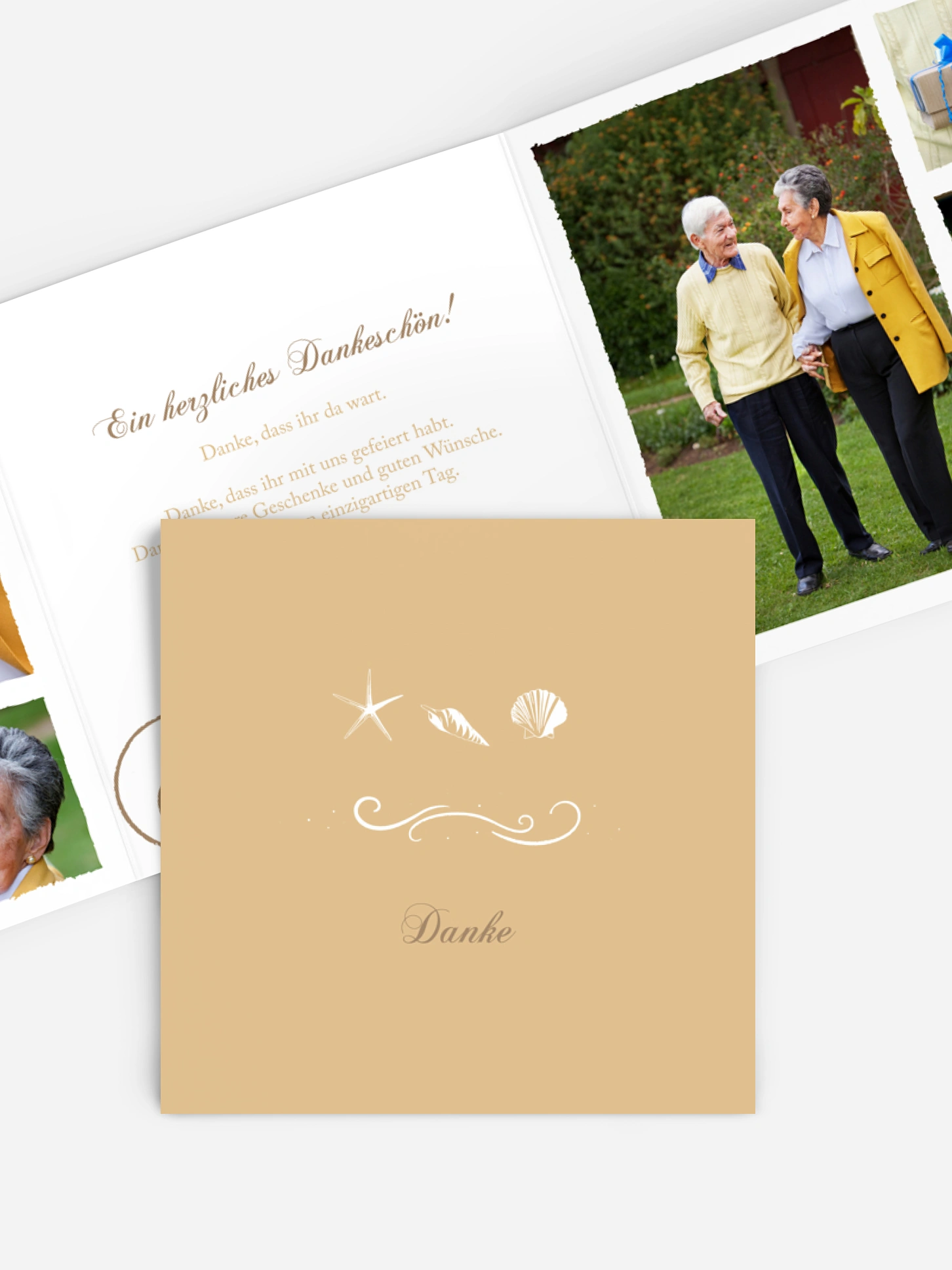Danksagung zur Goldenen Hochzeit Beach