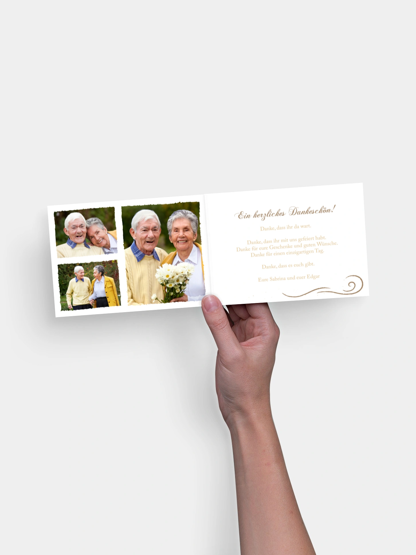 Danksagung zur Goldenen Hochzeit Beach