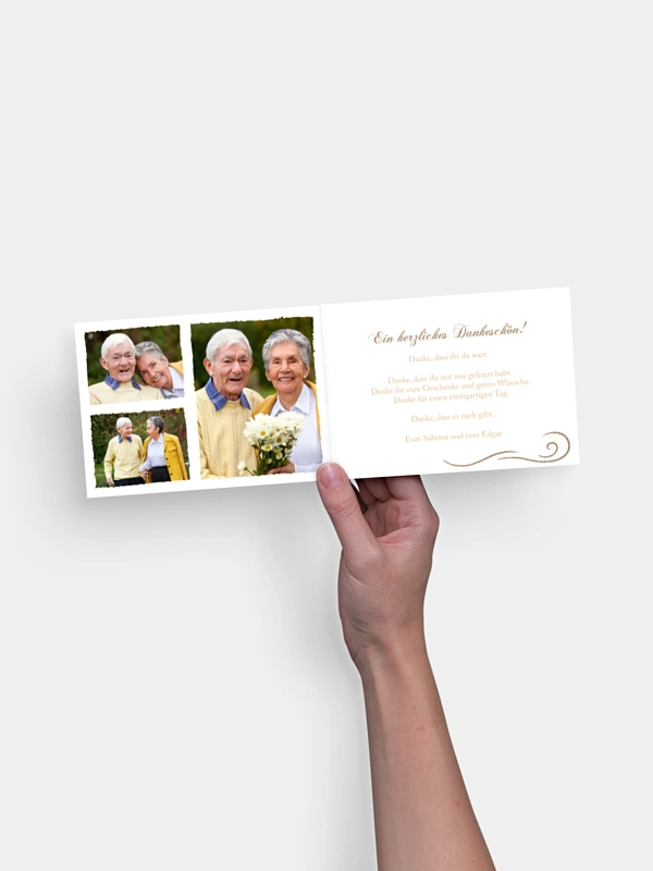 Danksagung zur Goldenen Hochzeit Beach