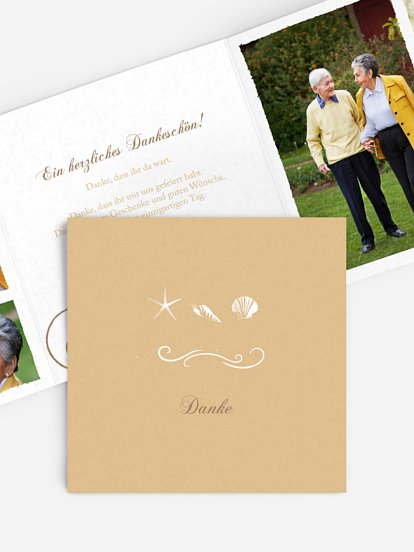 Danksagung zur Goldenen Hochzeit Beach