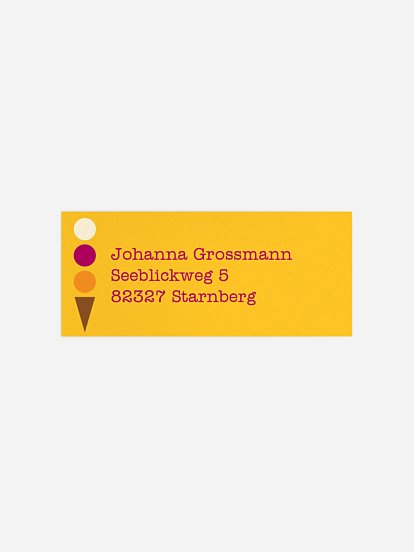 Absenderaufkleber Eis