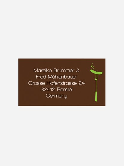 Empfängeraufkleber Barbecue