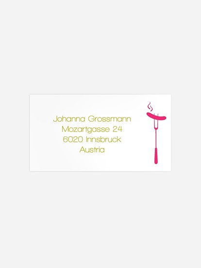 Empfängeraufkleber Party Barbecue