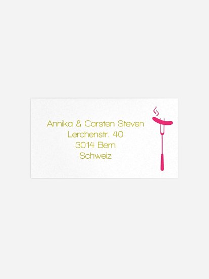 Empfängeraufkleber Party Barbecue