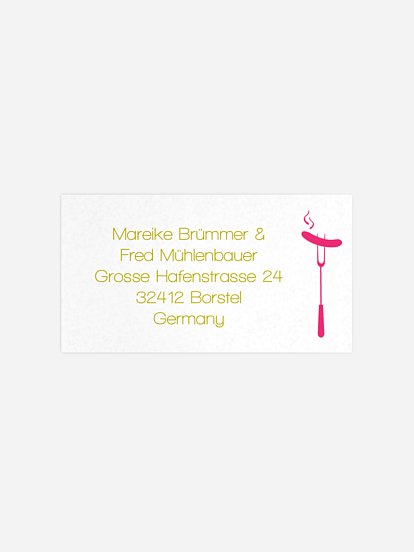 Empfängeraufkleber Party Barbecue