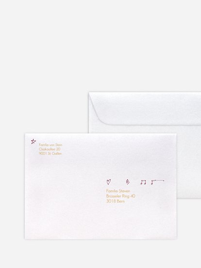 Bedruckte Umschläge Weihnachten O Tannenbaum