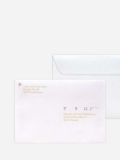 Bedruckte Umschläge Weihnachten O Tannenbaum