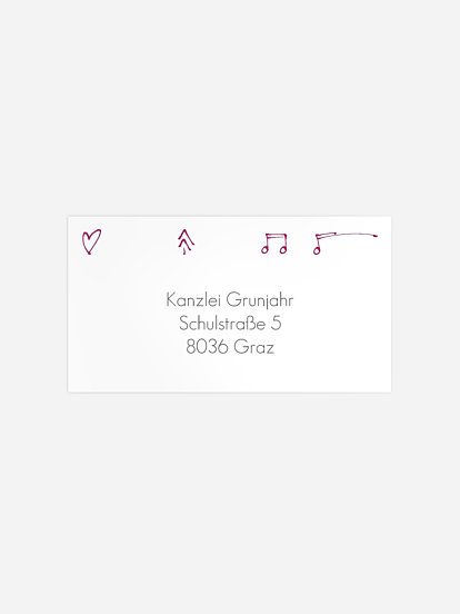 Empfängeraufkleber geschäftl. Weihnachten O Tannenbaum