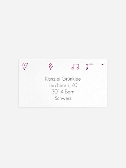 Empfängeraufkleber geschäftl. Weihnachten O Tannenbaum