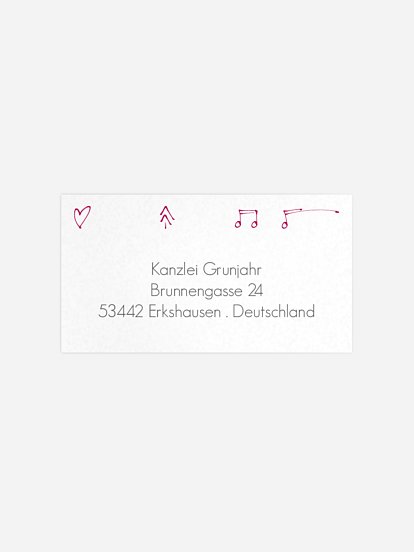 Empfängeraufkleber geschäftl. Weihnachten O Tannenbaum