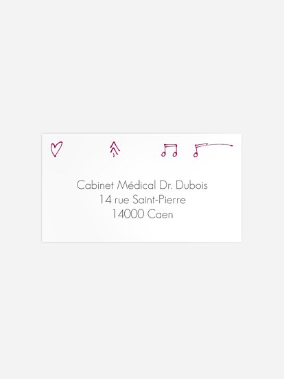 Étiquette destinataire voeux entreprise Mon beau sapin