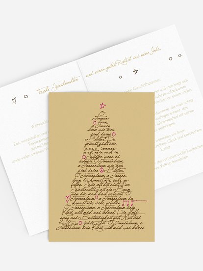 Geschäftliche Weihnachtskarte O Tannenbaum